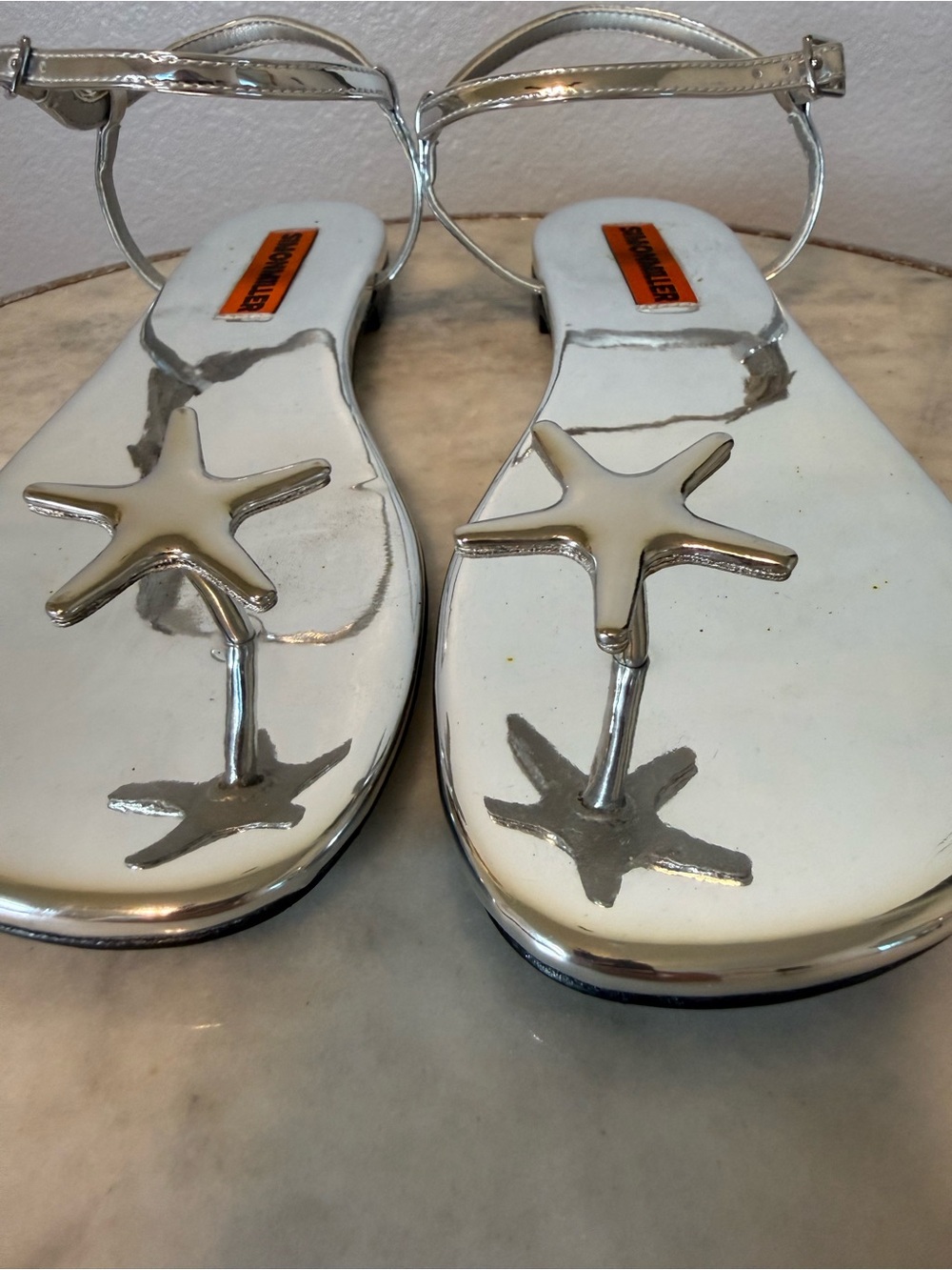 Simon Miller Silver Metallic Sandals Coastal - Picture 4 of 14